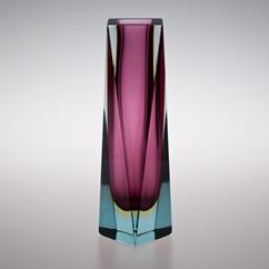 An Large Twisted Murano Sommerso Glass Vase 