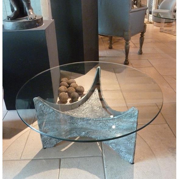Talisman An Italian Bronze Coffee Table with Lotus Leaf detail 1950s