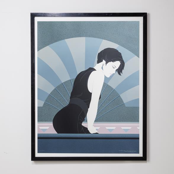 Talisman A Framed Art Deco Style Limited Edition Print Of Woman A Framed Art Deco Style Limited Edition Print Of Woman 1980s