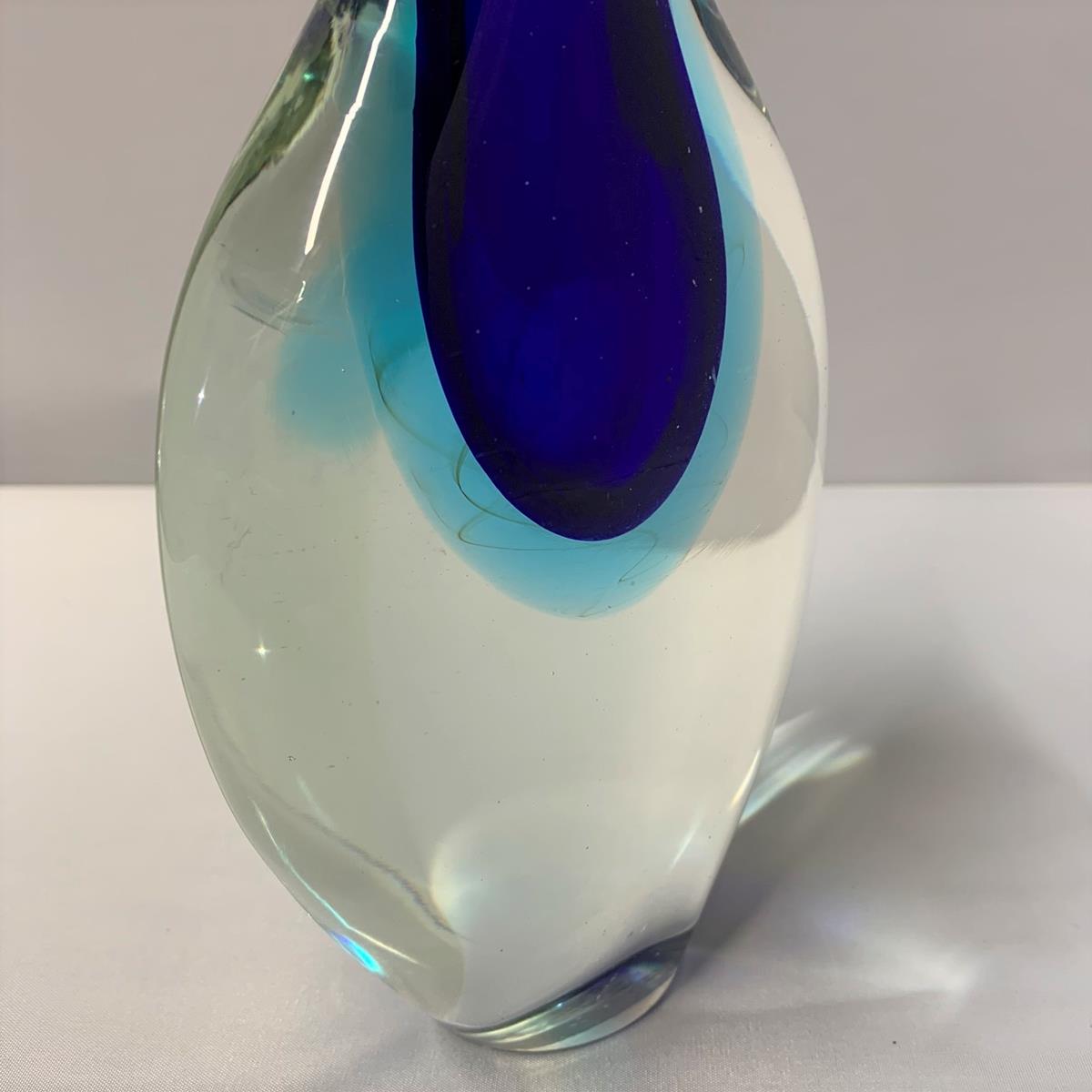 Talisman A Teardrop Shaped Murano Sommerso Glass Vase