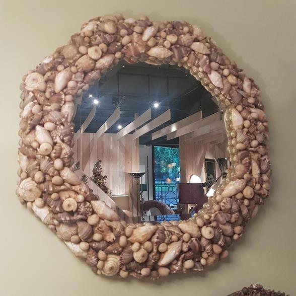 Talisman An Octagonal Shell Encrusted Mirror